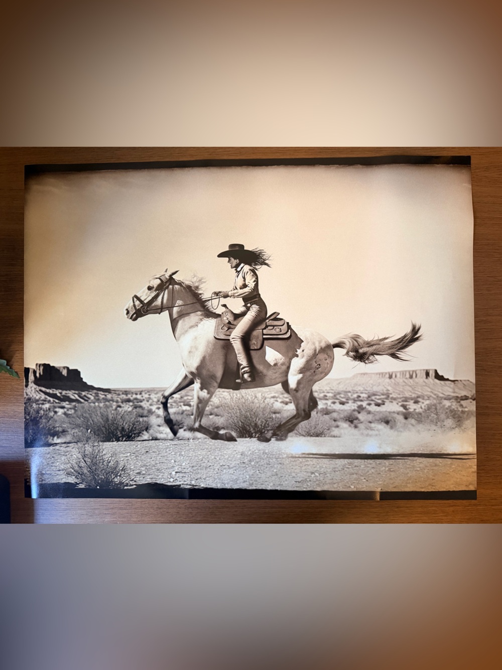 Head West Studio Vintage Cowgirl on Horse Film Still - 18x24 Inches